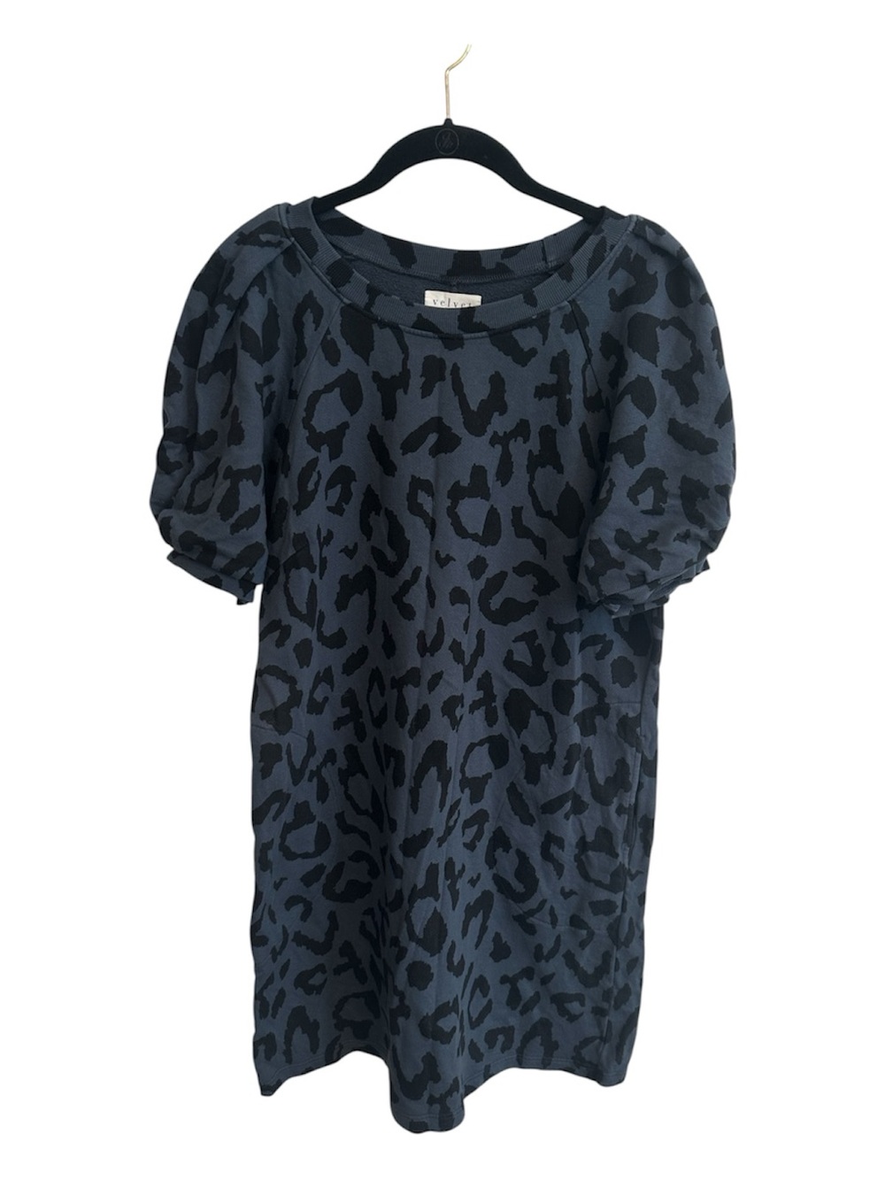 Velvet by Graham & Spencer Navy and Black Leopard Mini Dress